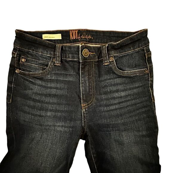 Kut from the Kloth ~ Carlo Ankle Skinny Jeans ~ unfinished hem ~ size 2 - Picture 6 of 16